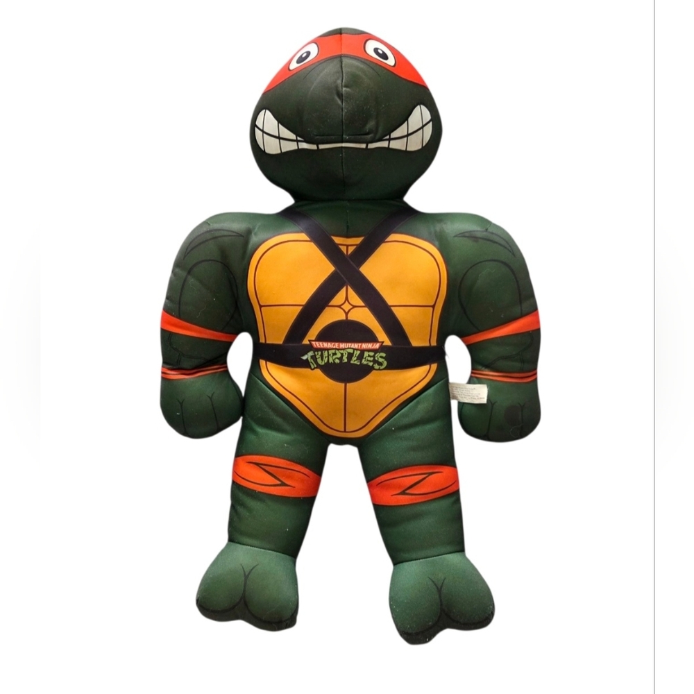 Vintage 1992 Teenage Mutant Ninja Turtles Michelangelo Plush Playmates Toy 24”‎
